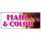 Signmission HAIR & COLOR BANNER SIGN coloring manicurist pedicure perms stylist B-96 Hair & Color - alternate 1
